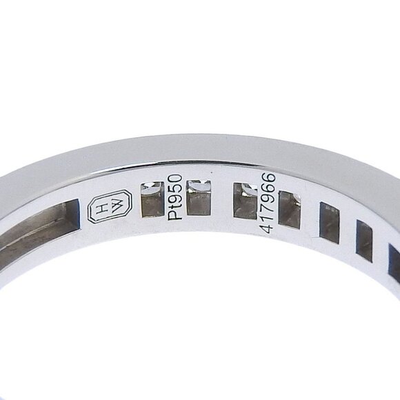 HARRY WINSTON Traffic accent band Ring Pt950Platinum/diamond #4.1(US Size) - Picture 9 of 9